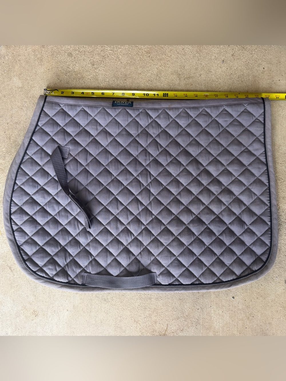 Dover saddlery English AP saddle pad with black piping